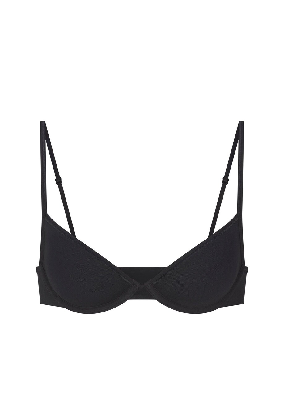 SKIMS Everyday Cotton Unlined Demi Bra Onyx 32B BR-UNL-10812W